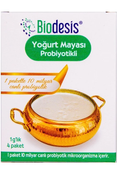 Biodesis Probiyotikli Yoğurt Mayası 1gr X 4 Paket- 1 Kutu 4 Paket