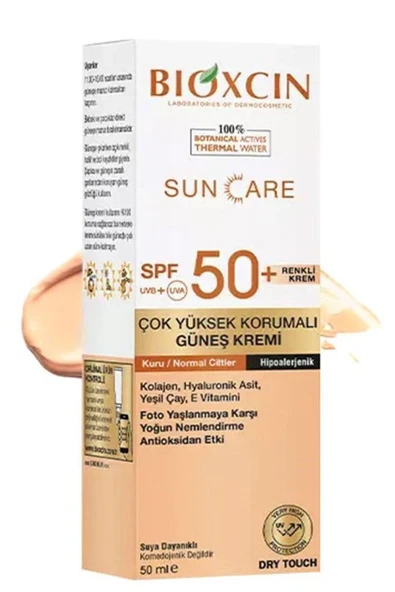 Bioxcin Sun Care Kuru Ciltler Için Spf 50+ 50 Ml Renkli Güneş Kremi