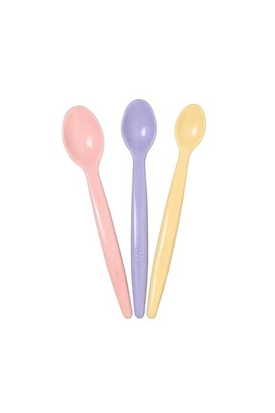 Pembe, Mor Ve Sarı Renkli Wee Baby 3 'lü Set Mama Kaşığı