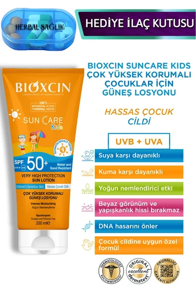BİOXCİN Sun Care Çok Çok Yüksek Korumalı Çocuk Güneş Kremi 50 Spf - (% 100 Botanik Aktif 200 ml)