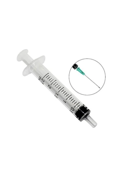 Ayset 2 ml Enjektör Steril 2 cc 3 Parça Yeşil (40 adet)