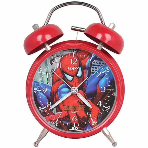 Spider-Man Squats Çocuk Çalar Saat - 4 inç - Dakika ve Saniye Ölçekli