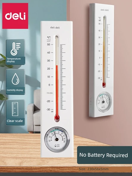 Dijital Termometre Higrometre 9013S - Kare, Asılabilir Model