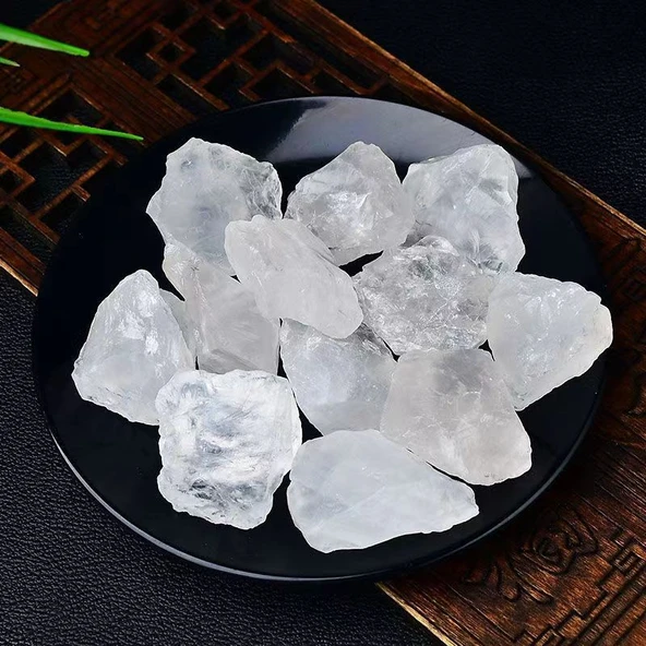 Aromaterapi Uçucu Yağ Taşlı Cam Kavanoz - Beyaz Kristal 100g