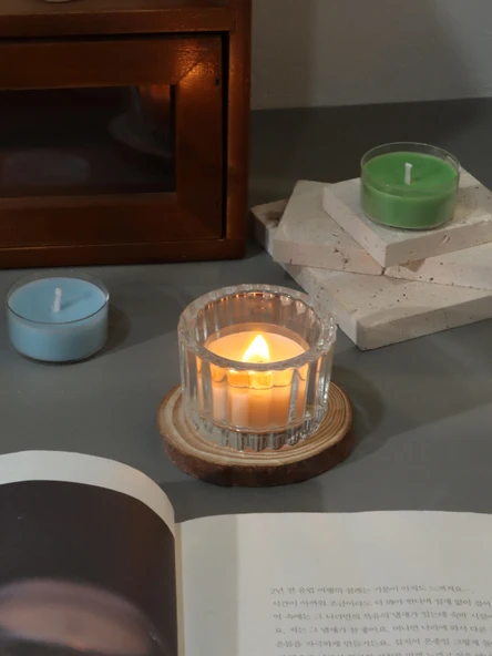DIY Aromaterapi Mum Yapım Seti - Beş Köşeli Yıldız Çay Mumu Kabı 2'li Paket - 5