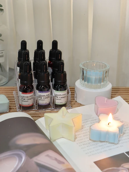 DIY Aromaterapi Mum Yapım Seti - Çiçek Şekilli Çay Mumu Kabı 2'li Paket - Resim 6