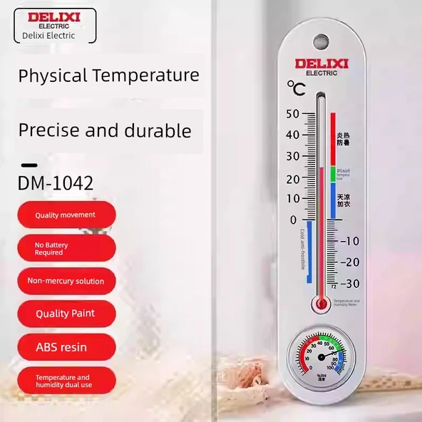 İç Ortam Termometre Higrometre - Sıcaklık ve Nem Ölçer + Kanca