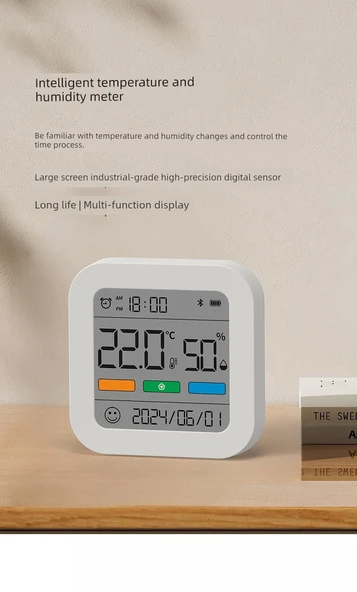 Dijital Termometre Higrometre - Temel Pil - Resim 8