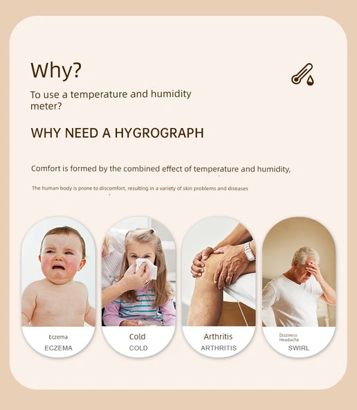 İç Ortam Termometre Higrometre - Timer ve Arka Işık - Resim 8