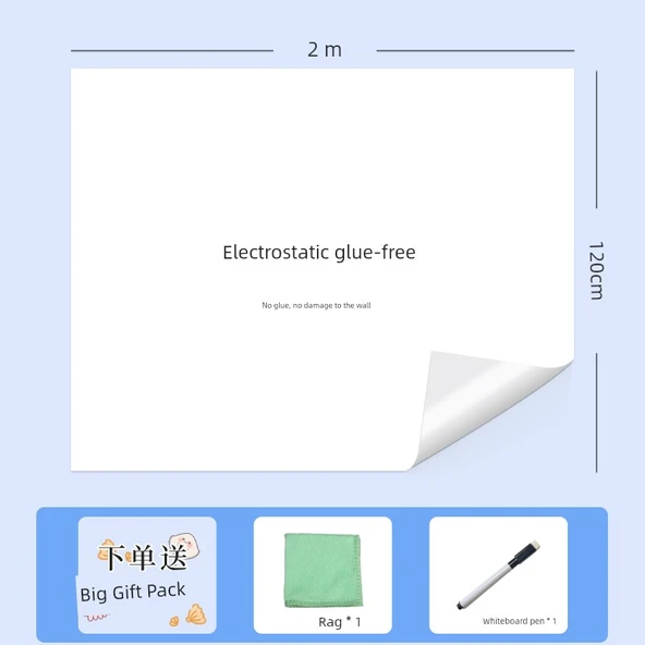 Elektrostatik Yazı Tahtası Duvar Stickerı - 120cm x 2 Metre