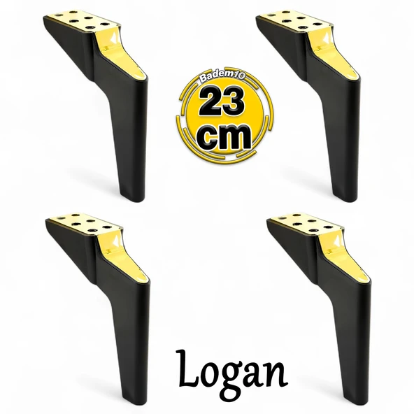 Logan 4 Adet 23 Cm Siyah Gold Lüks Mobilya Kanepe Tv Ünitesi Berjer Koltuk Ayağı Konsol Ayakları ürün görseli