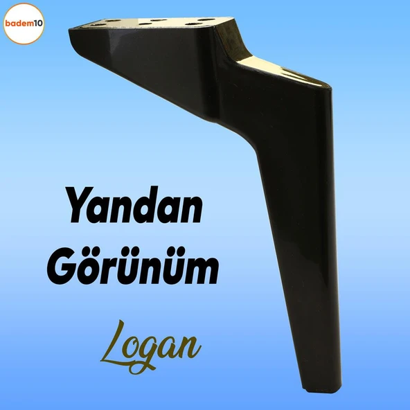Logan 4 Adet 23 Cm Siyah Gold Lüks Mobilya Kanepe Tv Ünitesi Berjer Koltuk Ayağı Konsol Ayakları - Resim 5