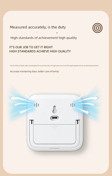 İç Ortam Termometre Higrometre - Timer ve Arka Işık - Resim 12