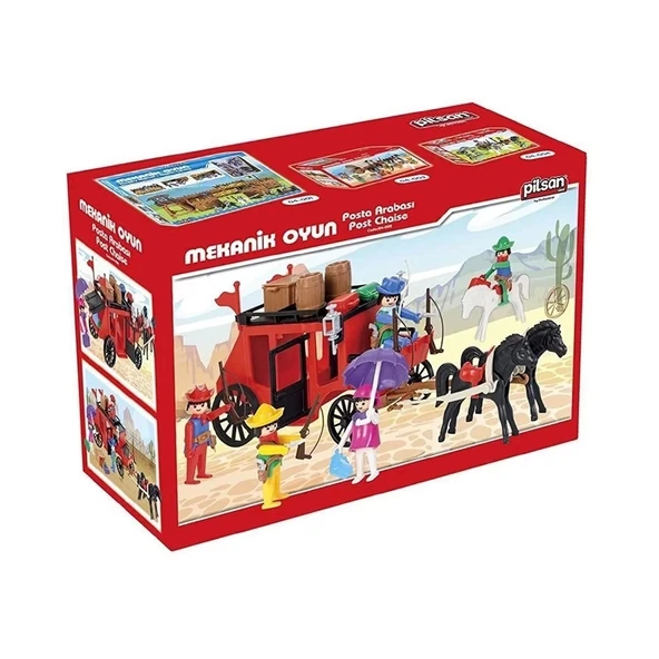 04 002 Mini Mekanik Seri 2 Posta Arabası -pilsan Oyuncak