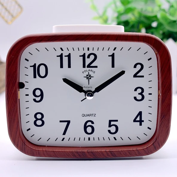 Büyük Yazılı Gece Lambalı Erteleme Özellikli Çalar Saat - Sarı