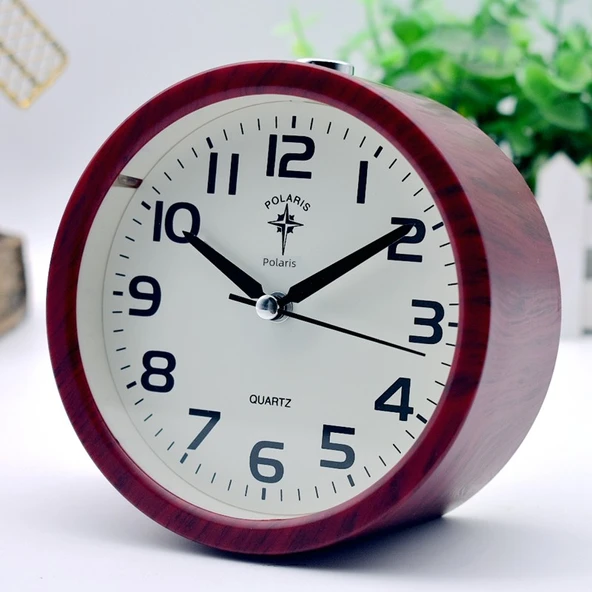 Büyük Yazılı Gece Lambalı Erteleme Özellikli Çalar Saat - Beyaz-2 - 6