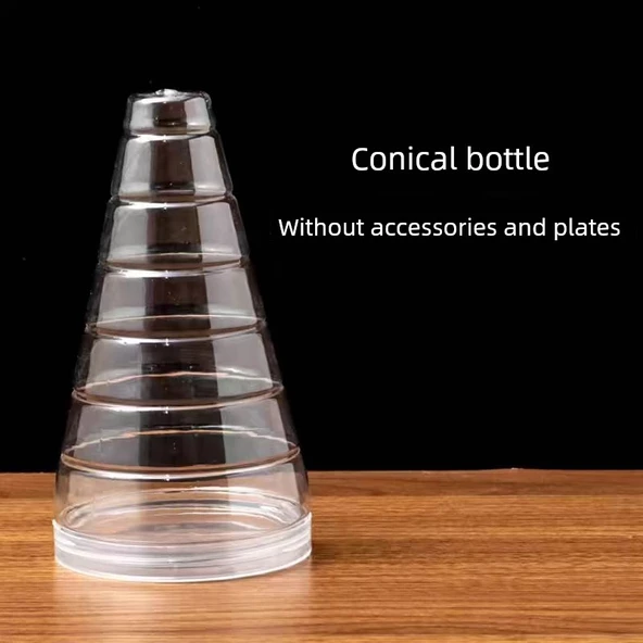Buda Vejetaryen Yemek Kulesi - 18cm Kalınlaştırılmış Plastik Koni Kule + Alıştırma Kitabı