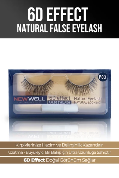 6D Effect Natural False Eyelash P03 - 3