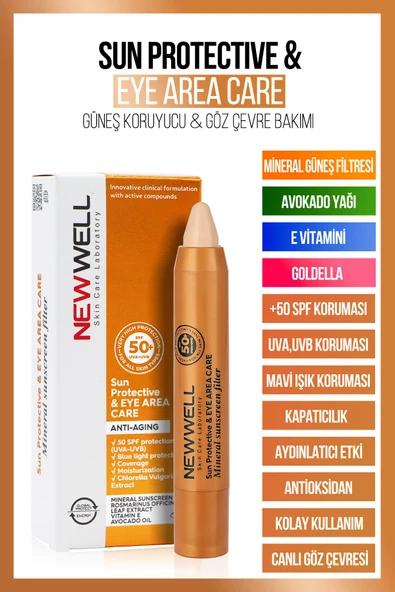 NEW WELL Güneş Korumalı Göz Çevresi Concealer Cream 50+SPF
