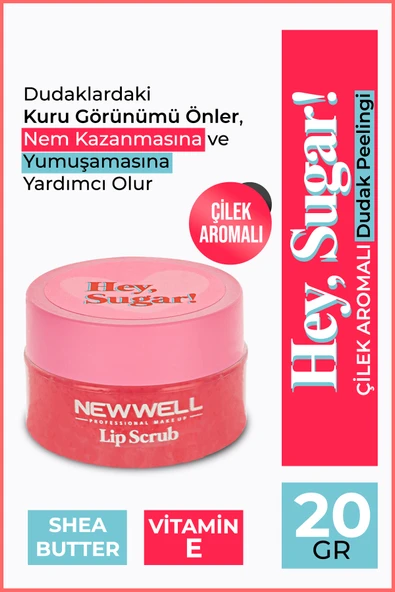 Hey Sugar! Çilek Aromalı Dudak Peelingi 20gr - 2