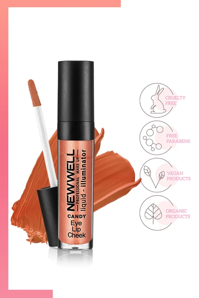 Lıquıd Illumınator Aydınlatıcı Allık 3 in 1  - Candy - 4