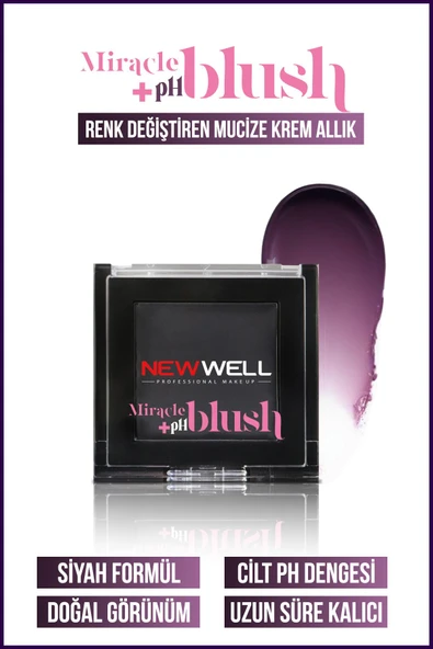 NEW WELL Miracle Ph Blusher Renk Değiştiren Mucize Krem Allık 5 gr