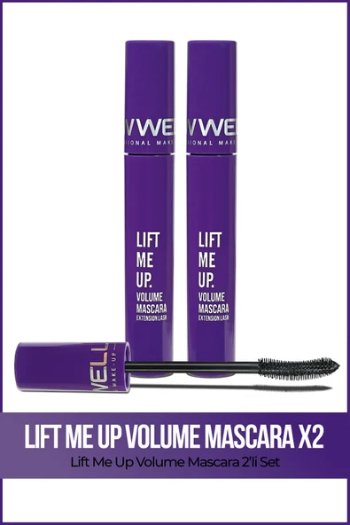 NEW WELL 2x Lift me up Volume Mascara 8 ml İkili Set