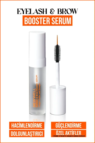 NEW WELL Eyelash&Brow Booster Serum Kaş ve Kirpik Serumu Güçlendirme Etkili 4.5GR