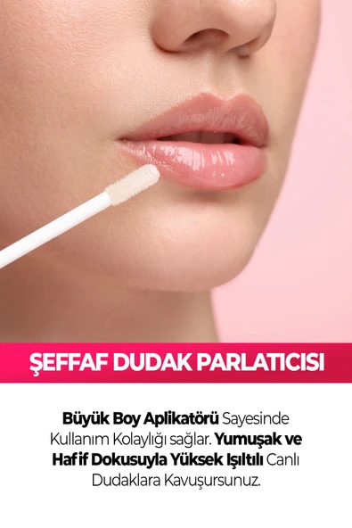 NEW WELL Transparent Lipgloss 01-şeffaf Dudak Parlatıcısı 8 ml - 3