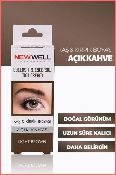 NEW WELL Kaş & Kiprik Boyası - Açık kahve 8680923320939