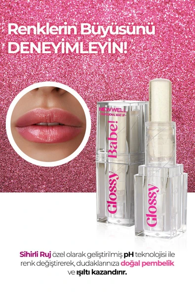 NEW WELL Magic Of Color Transparent Lipstick Şeffaf Dudak Parlatıcı Ruj 5 gr - 2