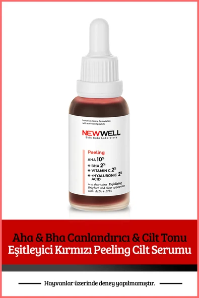 Aha & Bha Canlandırıcı & Cilt Tonu Eşitleyici Kırmızı Peeling Cilt Serumu 30 Ml - 2