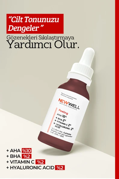 Aha & Bha Canlandırıcı & Cilt Tonu Eşitleyici Kırmızı Peeling Cilt Serumu 30 Ml - 4