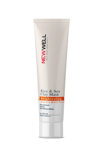 NEW WELL Rice & Sea Clay Mask Pirinç ve Deniz Özlü Kil Maskesi 100 ML - 6