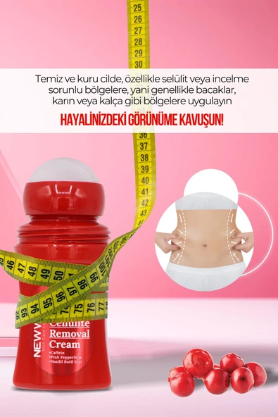 NEW WELL Slimming Cellulite Removal Cream ,sıkılaştırıcı, Krem 50 ml - 3