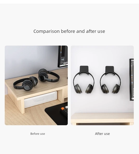 Bluetooth Kulaklık Standı - Açık Mavi İki Adet Duvar Tipi - 9