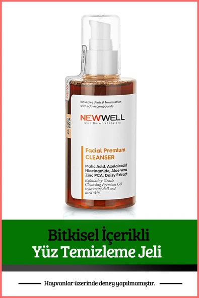 NEW WELL Bitkisel İçerikli Yüz Temizleme Jeli (Tüm Cilt Tipleri) 200 ML