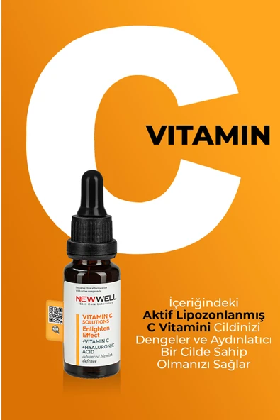 C Vitamini Aydınlatıcı ve Cilt Tonu Dengeleyici Bakım Serumu 20 ML - 3