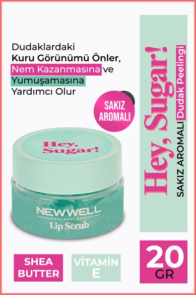 Hey Sugar! Sakız Aromalı Dudak Peelingi 20gr - 2