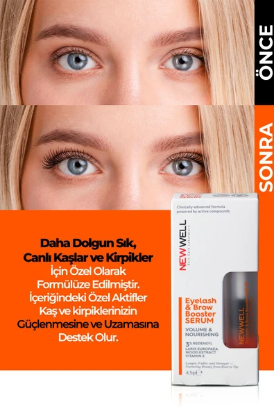 NEW WELL Eyelash&Brow Booster Serum Kaş ve Kirpik Serumu Güçlendirme Etkili 4.5GR - 2