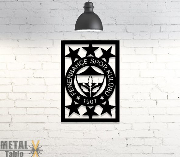 Fenerbahçe Logo Dekoratif Lazer Kesim Tablo