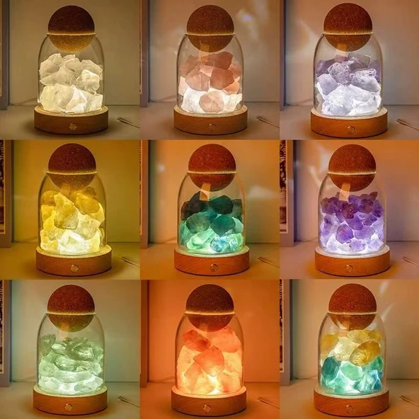 Gece Lambalı Cam Tütsü Taş Saklama Kutusu - 10cm Takılabilir Lamba Tutucu - Resim 12