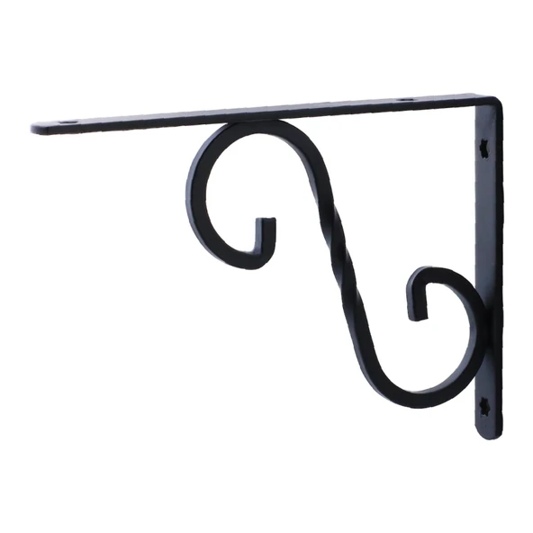 Raf Altı Metal Ayak Ferforje Siyah Raf Tutucu 150 x 230 mm (2 ADET) - Resim 3