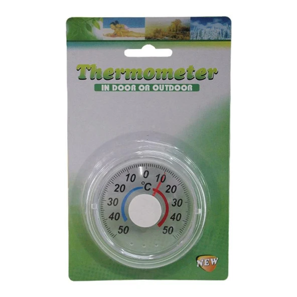 Yuvarlak Plastik Kapı ve Pencere Termometresi 0-50°C - 2