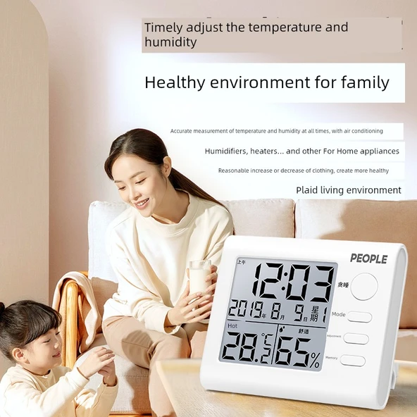 Dijital Termometre Higrometre - RE-W1029 [Klasik] - 3