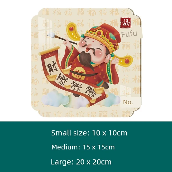 3D Akrilik Duvar Sticker - Para Yağmuru Orta (15x15cm)