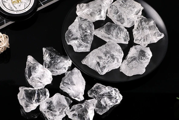 Kristal Cam Aromaterapi Difüzörü - Doğal Beyaz Kristal 2-4cm 100g