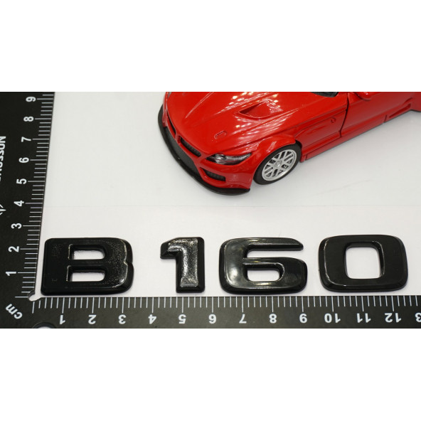 B 160 Bagaj Parlak Siyah ABS 3M 3D Yazı Logo - 5