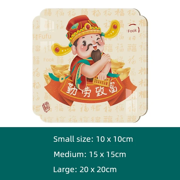 3D Akrilik Duvar Sticker - Çalışkan ve Zengin Küçük (10x10cm)