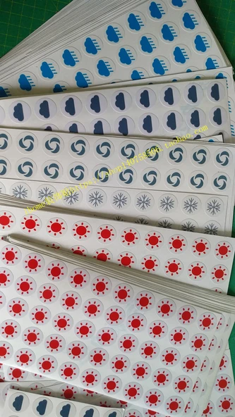 Hava Durumu Haritası Etiketi - Elektrik Kesintisi (100 adet) - Küçük Boy - 2